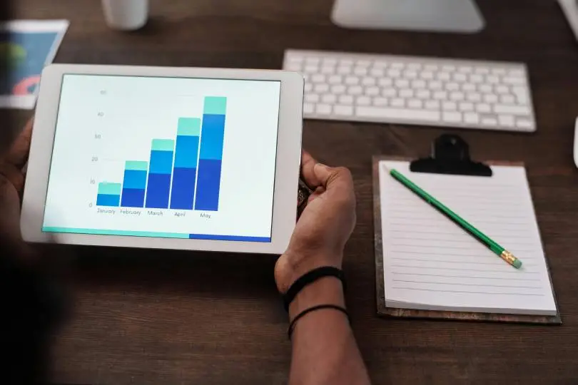 Oleeo software on a tablet screen with someone looking at it